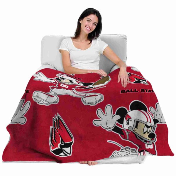 custom ball state cardinals mickey red blanket latest model