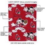 custom ball state cardinals mickey red blanket new arrival