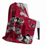 custom ball state cardinals mickey red blanket top rated