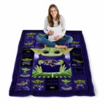 custom baltimore ravens baby yoda purple blanket best selling