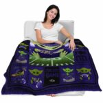 custom baltimore ravens baby yoda purple blanket best selling