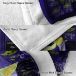 custom baltimore ravens baby yoda purple blanket best selling