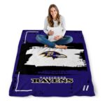 custom baltimore ravens paint strokes purple white blanket best selling