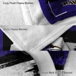 custom baltimore ravens paint strokes purple white blanket best selling