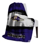 custom baltimore ravens paint strokes purple white blanket best selling