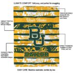 custom baylor bears floral stripes green white blanket best selling