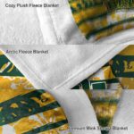 custom baylor bears floral stripes green white blanket best selling