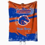 custom boise state broncos grunge streaks orange blanket best selling