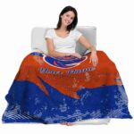custom boise state broncos grunge streaks orange blanket best selling