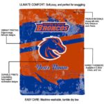 custom boise state broncos grunge streaks orange blanket best selling