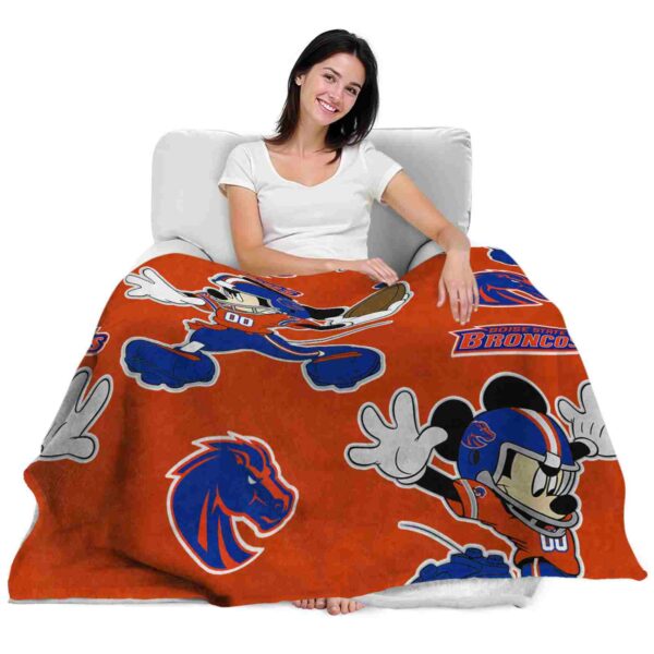 custom boise state broncos mickey orange blanket latest model