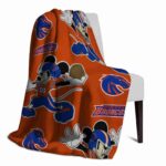 custom boise state broncos mickey orange blanket top rated