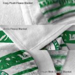 custom boston celtics floral stripes green white blanket best selling