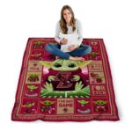 custom boston college eagles baby yoda maroon blanket high quality