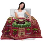 custom boston college eagles baby yoda maroon blanket latest model