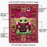 custom boston college eagles baby yoda maroon blanket new arrival