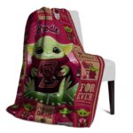 custom boston college eagles baby yoda maroon blanket top rated