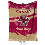 custom boston college eagles grunge streaks maroon blanket best selling