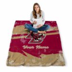 custom boston college eagles grunge streaks maroon blanket high quality