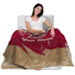 custom boston college eagles grunge streaks maroon blanket latest model