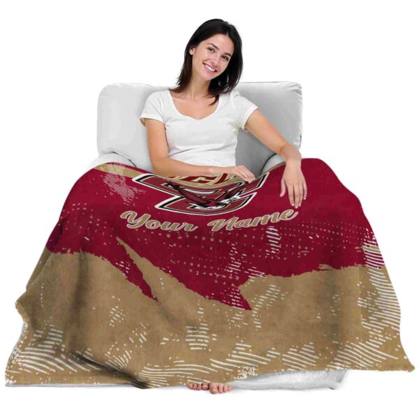 custom boston college eagles grunge streaks maroon blanket latest model