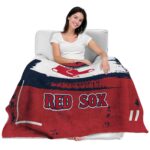 custom boston red sox paint strokes red white blanket latest model