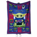 custom buffalo bills baby yoda blue blanket best selling