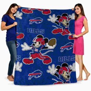 custom buffalo bills mickey blue blanket fashion forward