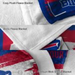 custom buffalo bills paint strokes blue white blanket best selling