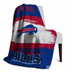 custom buffalo bills paint strokes blue white blanket best selling