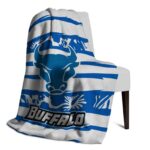 custom buffalo bulls floral stripes royal blue white blanket top rated