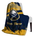 custom buffalo sabres grunge streaks navy blue blanket best selling