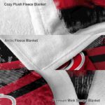 custom carolina hurricanes grunge streaks red blanket premium grade