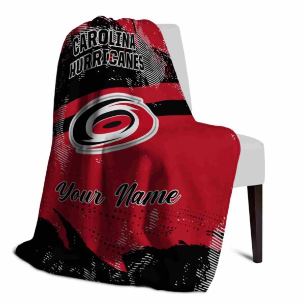 custom carolina hurricanes grunge streaks red blanket top rated