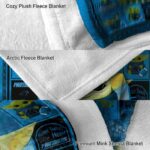 custom carolina panthers baby yoda blue blanket best selling