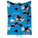 custom carolina panthers mickey blue blanket best selling