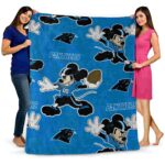 custom carolina panthers mickey blue blanket best selling