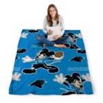 custom carolina panthers mickey blue blanket best selling