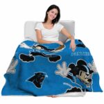 custom carolina panthers mickey blue blanket best selling