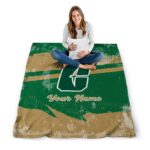 custom charlotte 49ers grunge streaks green blanket best selling