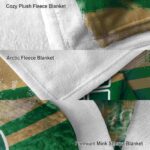 custom charlotte 49ers grunge streaks green blanket best selling