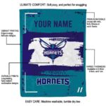 custom charlotte hornets paint strokes teal white blanket new arrival