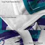 custom charlotte hornets paint strokes teal white blanket premium grade