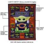 custom chicago bears baby yoda blue blanket new arrival