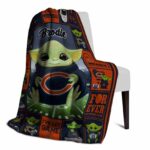 custom chicago bears baby yoda blue blanket top rated