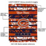 custom chicago bears floral stripes blue white blanket new arrival