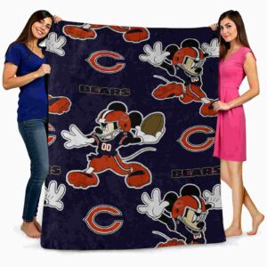 custom chicago bears mickey blue blanket fashion forward