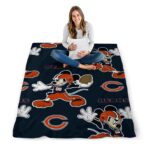 custom chicago bears mickey blue blanket best selling