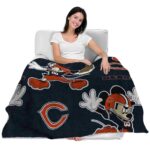 custom chicago bears mickey blue blanket best selling