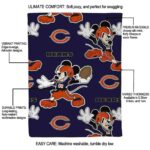 custom chicago bears mickey blue blanket best selling
